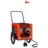 vidaXL Pet Bike Trailer Orange and Black Oxford Fabric and Iron 53.1" x 27" x 28.9" - 2 of 4