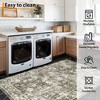 Vintage Floral Washable Area Rug - Non-Slip Thin Indoor Carpet with Distressed Print for Living Room, Bedroom & Dining Room - 2 of 4
