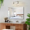 POWLIG Modern Vanity Light - Dimmable Bathroom Fixture with Clear Cone Glass Shades for Bedroom, Makeup Mirror Lighting - 3 of 4