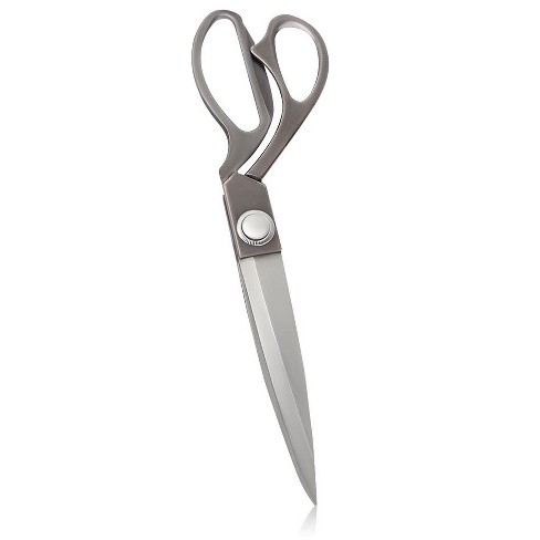 Heavy Duty Big Aluminum Plated Gray Scissors With Sharp Blades For