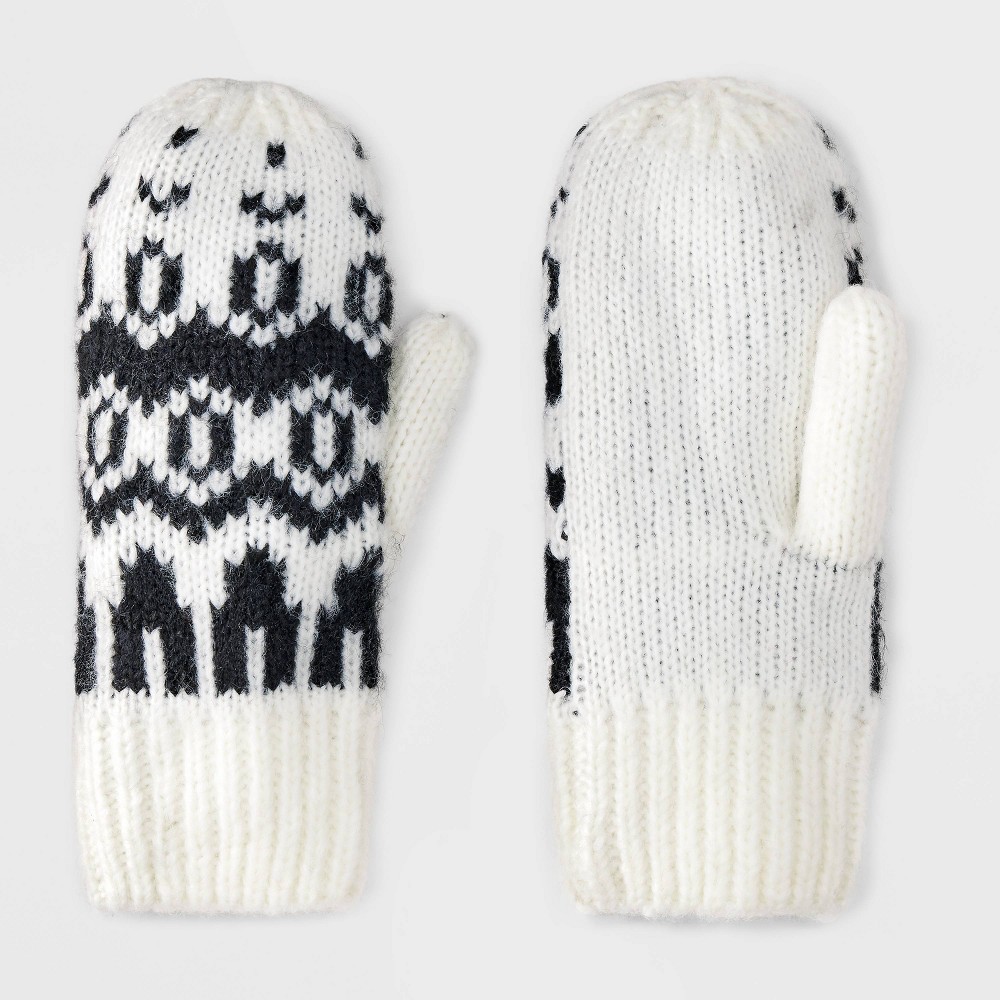 Fair Isle Mittens - Universal Thread™ Off-White