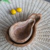 TopComfy Decorative Bowls 2 Pack Teak Gourd Bowls with Organic Silhouette Nestable Design for Space Saving for Home, Brown, 20"*14"*8" - 4 of 4
