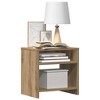 CLIHOME Set of 2 Farmhouse Nightstands Bedside Storage Cabinet With Open Shelf - 4 of 4