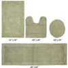 Edge Bath Rug 100% Premium Cotton Ultra-Soft Water Absorbent Tufted Solid Reversible 4 Piece Bathroom Rug Set for Machine Washable Bathmat - 2 of 2