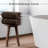 BRINJOY 4-Pack Extra Large Bath Towels - 30x60 Inch 100% Ultra-Fine Cotton, Lightweight Quick-Dry Bath Towels (Brown) - 4 of 4