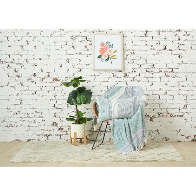 Berkley Surf Blue and Green Cotton Throw Blanket