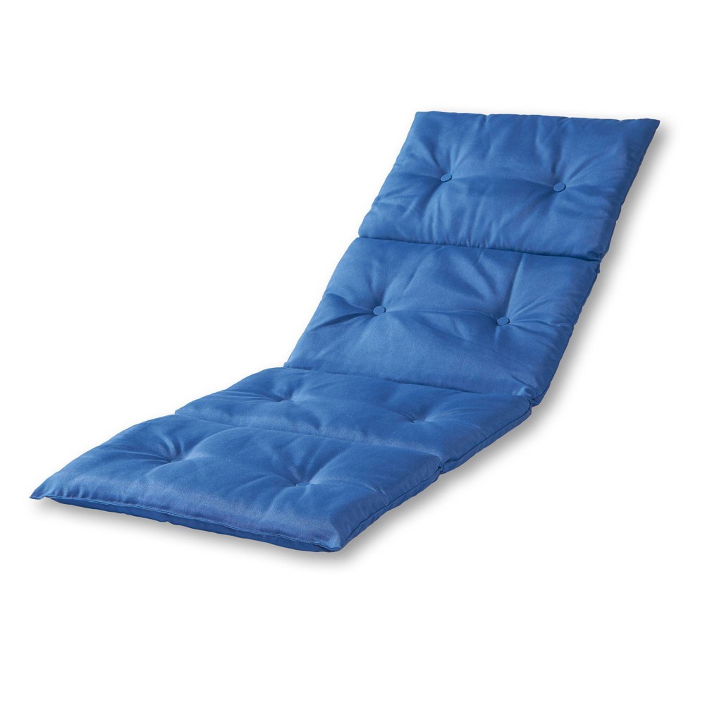 Photos - Pillow Kensington Garden 36"x25" Solid Outdoor Chaise Lounge Cushion Marine Blue: