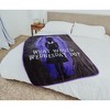 Silver Buffalo Addams Family Wednesday "What Would Wednesday Do?" Raschel Throw Blanket | 45 x 60 Inches - 4 of 4