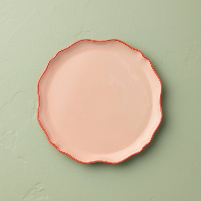 Irregular Edge Recycled Ceramic Plates Coral/Orange - Hearth & Hand™ with Magnolia