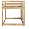 Sapphtopaz Space-Saving Twin over Twin Floor Bunk Bed for Teens/Adults, Simple Solid Wooden Bed Frame with Guardrails, Ladder, Strengthened Slats - 4 of 4