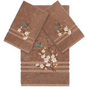 Linum Home Textiles 100% Turkish Cotton SPRING TIME Embellished Towel Set - 1 of 4