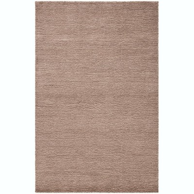 Hand-Knotted Serene Blue Wool Rectangular Area Rug - 5' x 8'