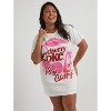 Women's Oversized Graphic T-Shirt Dress - White/Cherry Coke - 2 of 4