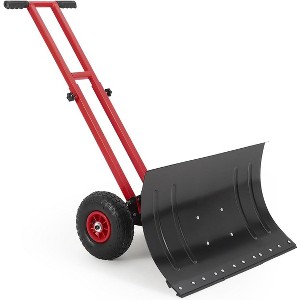 29.13"W Heavy-Duty Snowplow, with Adjustable Handle and Tilting Blade, Efficiently Removes Snow, Suitable for Driveways, Doorways, Sidewalks, Patios - 1 of 4