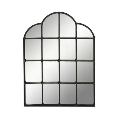 Traditional Iron Decorative Wall Mirror Black - Olivia & May