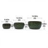Angel Sar 3 Pack Glossy Ceramic Pots for Plants with Beautiful Texture, Modern Flower Pots for Indoor Plants Filled with Drainage Holes - 3 of 4