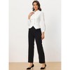 INSPIRE CHIC Women's Lapel Collar Dressy Versatile Racerback Waistcoat Suit Vest - 2 of 4