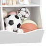 3-Tier Kids Bookshelf and Bookcase, Storage Cabinet for Storage Books and Toys, Multi Shelf with Cubby Cabinet for Kindergarten, Kid's Bedroom - 4 of 4