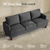 GYIIYUO 89" 3 Seater Sofa Couch with Deep Seats, Upholstered Sofa with Armrests, Comfy Couches for Living Room, Apartment and Office - 2 of 4
