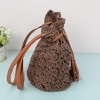 Anna-Kaci Women's Rustic Straw Shoulder Bag with Leather Accents - 3 of 4