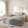 80'' Chenille Deep Seat Double Lounge sofa Chair with Wide Armrests, Detachable Cushions, Large Pillows and Oversized Design - 2 of 4