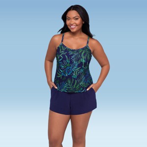 Trimshaper Women's Farrah Swim Romper with Pockets - 1 of 3