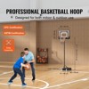 VEVOR Basketball Hoop, 5-7 ft Adjustable Height Portable Backboard System, 32 inch Basketball Hoop & Goal, Kids & Adults Basketball Set - 3 of 4
