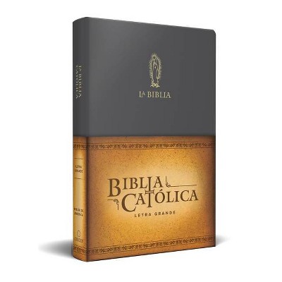 La Biblia Católica: Tamaño Grande, Edición Letra Grande Piel Negra, Con Virgen de Guadalupe - Large Print (Leather Bound)