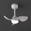 OVAL AIR Albini 22" Contemporary Minimalist 6-Speed Metal Mobile-App/Remote-Controlled Dimmable Smart Integrated LED Ceiling Fan - 2 of 4