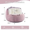 Airsurfer Medium Pastel Pink and Lavender Bean Bag Chair Cozy Plush Bean Bag Chair Soft Seating for Bedroom Comfort - 3 of 4