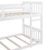 PAGED Twin over Twin Bunk Bed, Modern Wooden Bed Frame with Full Length Guardrails and Ladder for Bedroom - 4 of 4