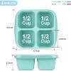 BRINJOY 4-compartment lunch box, 4-pack, reusable, food storage, stackable, suitable for school, work and travel - 4 of 4