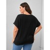 Women's Plus Size T Shirts Oversized Tees Summer Short Sleeve Crew Neck Tunic Tops - 4 of 4
