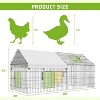 Garvee 86 Inch Metal Chicken Coop with Run Covered Pen for 6-8 Hens UV-Resistant Waterproof Roof - 2 of 4