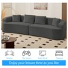 Mjkone 112" Curved Modular Sectional Sofa in Chenille Fabric Modern Minimalist Design Compressed No Assembly Required - 3 of 4