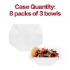 Smarty Had A Party 3 qt. White Square Plastic Serving Bowls - 24 pcs - 3 of 4