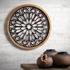 Sullivans Pierced Metal Wall Medallion 25"H Black - 3 of 4
