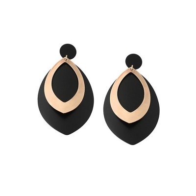 SOHI Women's Silver Marquise Drop Earrings