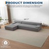 COZONY 108" Cloud Sectional with Chaise, Ultra-Soft Corduroy L-Shaped Sofa Bed, Super Fluffy, Cozy - 2 of 4
