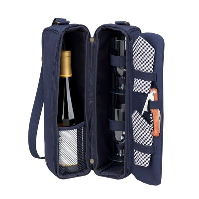 Picnic At Ascot - Deluxe Insulated Wine Tote With 2 Wine Glasses