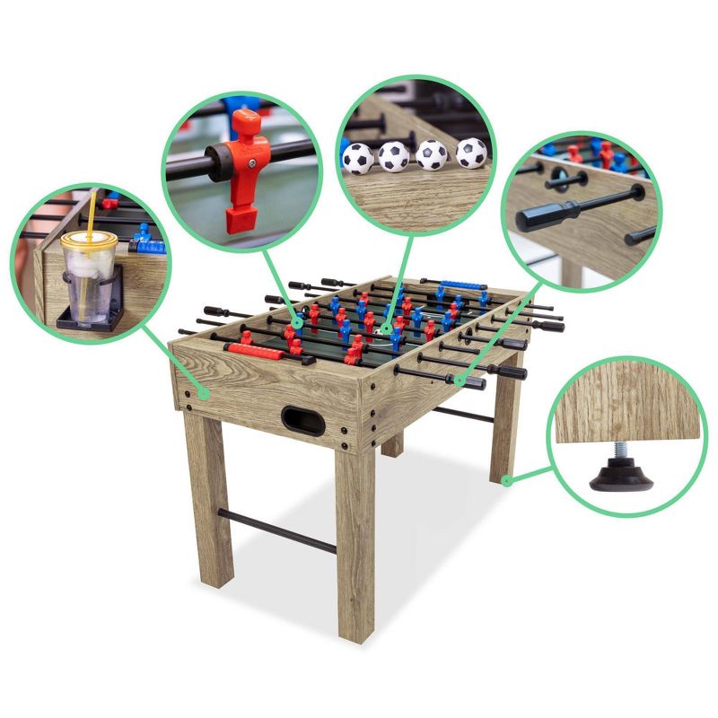 GoSports 48&#39;&#39; Game Room Size Foosball Table - Oak, 4 of 8