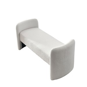 TiramisuBest Grey Storage Ottoman Bench 55.12 in, Chenille Tufted Bed Bench with Hidden Storage - 1 of 4