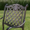 3pc Arlana Cast Aluminum Bar Set Copper - Christopher Knight Home: Weather-Resistant, Patio Dining Stools & Bistro Table - 4 of 4