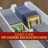 Playthos 2-Row Baseball Trading Card Storage Boxes 2pk; Deluxe Sports and CCG Cardboard Boxes for Toploaders, Max 1600 Card Capacity Each Box - 4 of 4