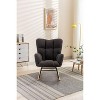 CAVINAS Modern Teddy Rocking Chair,Accent Chair with Tufted Back & Cotton Fill for Nursery,Bedroom,Living Room - 2 of 4