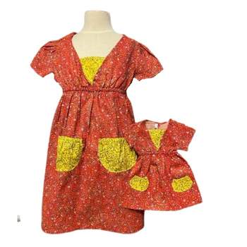 Doll Clothes Superstore Matching Child and Doll Red Dress Size 7