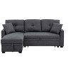 Racxily Reversible Sectional Sofa Couch, Sleeper Sofa Bed with Storage Chaise Pull Out Couch for Living Room - 4 of 4