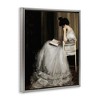Stupell Industries Woman in Gown Reading Portrait Black Framed Floater Canvas Wall Art - 3 of 4