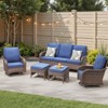 Buenhomino Patio Wicker Chairs Swivel Rocker Outdoor Rocking Chairs Set - 4 of 4