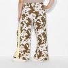 Women's Cow Print Pull-On Graphic Pants - Brown - 3 of 3